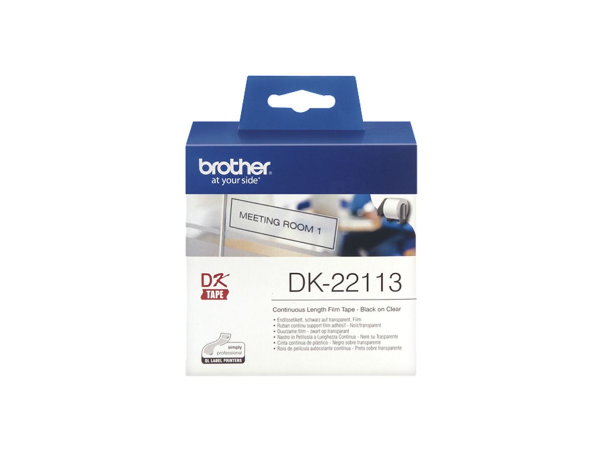 Label Brother Dk22113 62mm x 15,24 Meter Klar Film