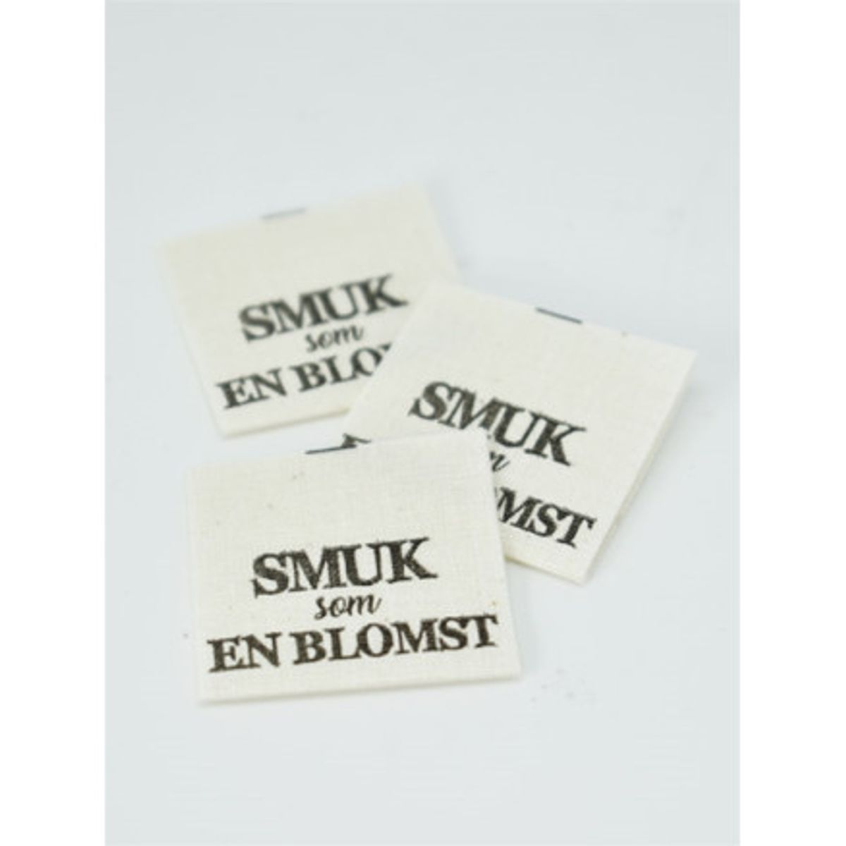 Label "Smuk som en Blomst" Hvid - 5 stk