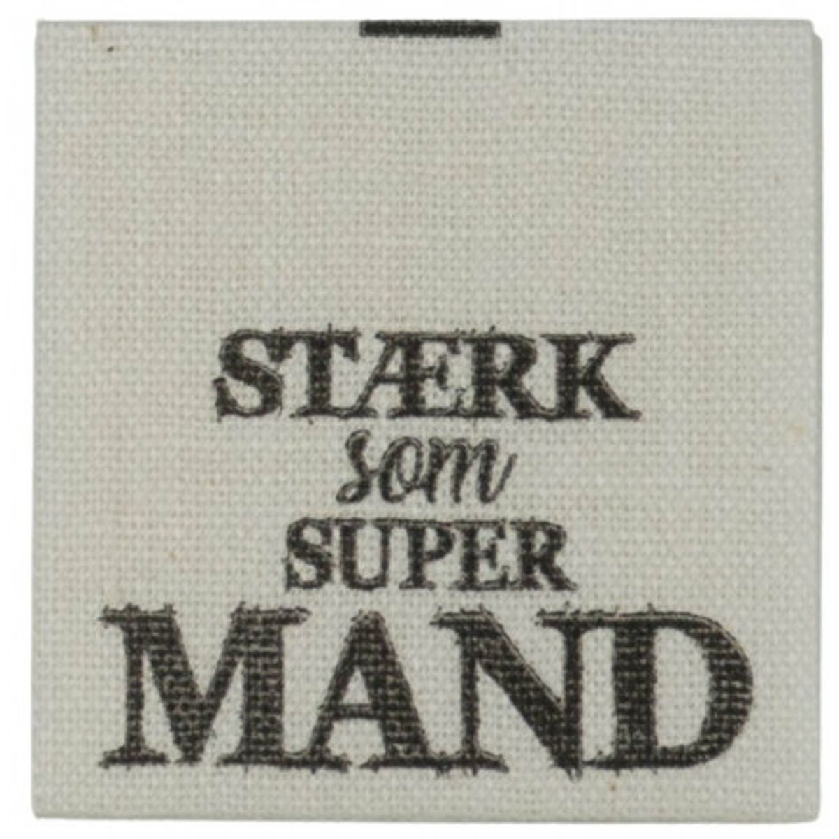 Label "Stærk som Supermand" Hvid -1 stk