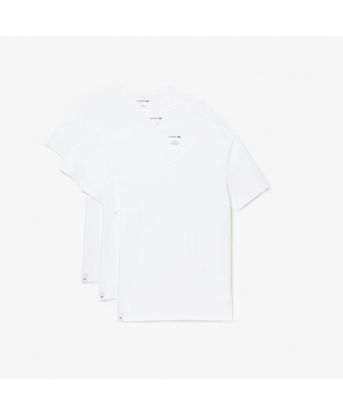 Lacoste 3-pak V-hals T-shirt i Hvid til Herre