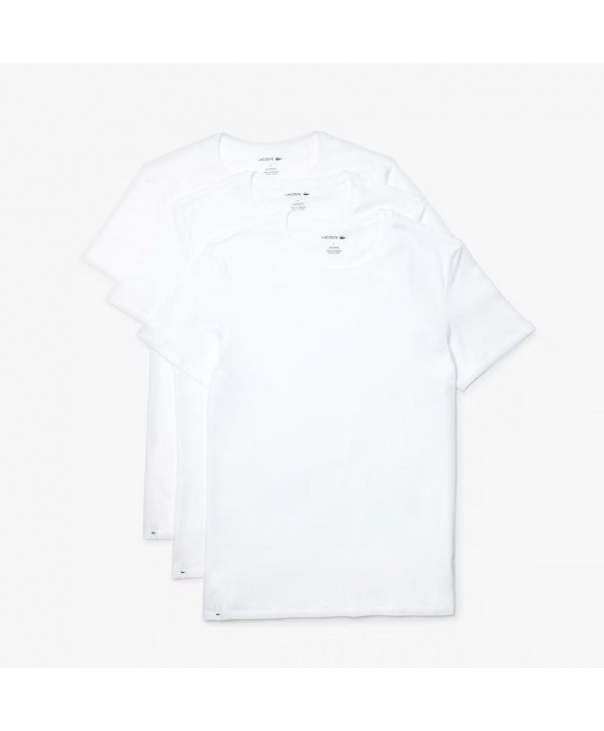 Lacoste 3pak t-shirts i hvid til herre