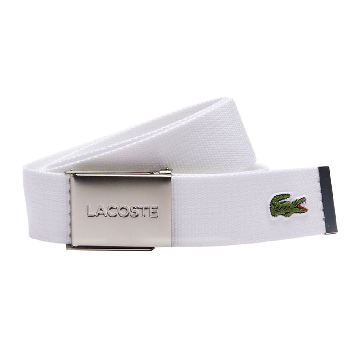 Lacoste Bælte - Woven Strap - Hvid