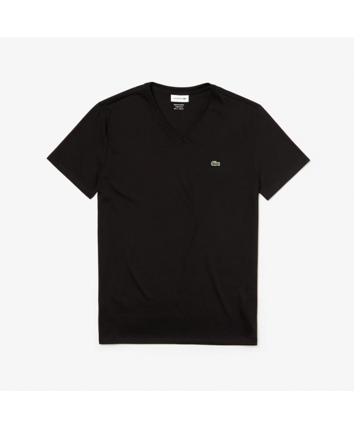 Lacoste Klassisk V-hals T-shirt i Sort til Herre (Regular Fit)