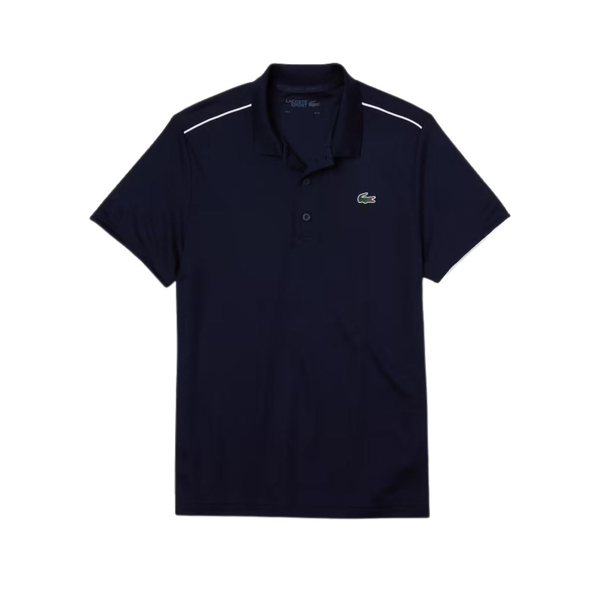 Lacoste Sport Breathable Piqué Polo Navy/White