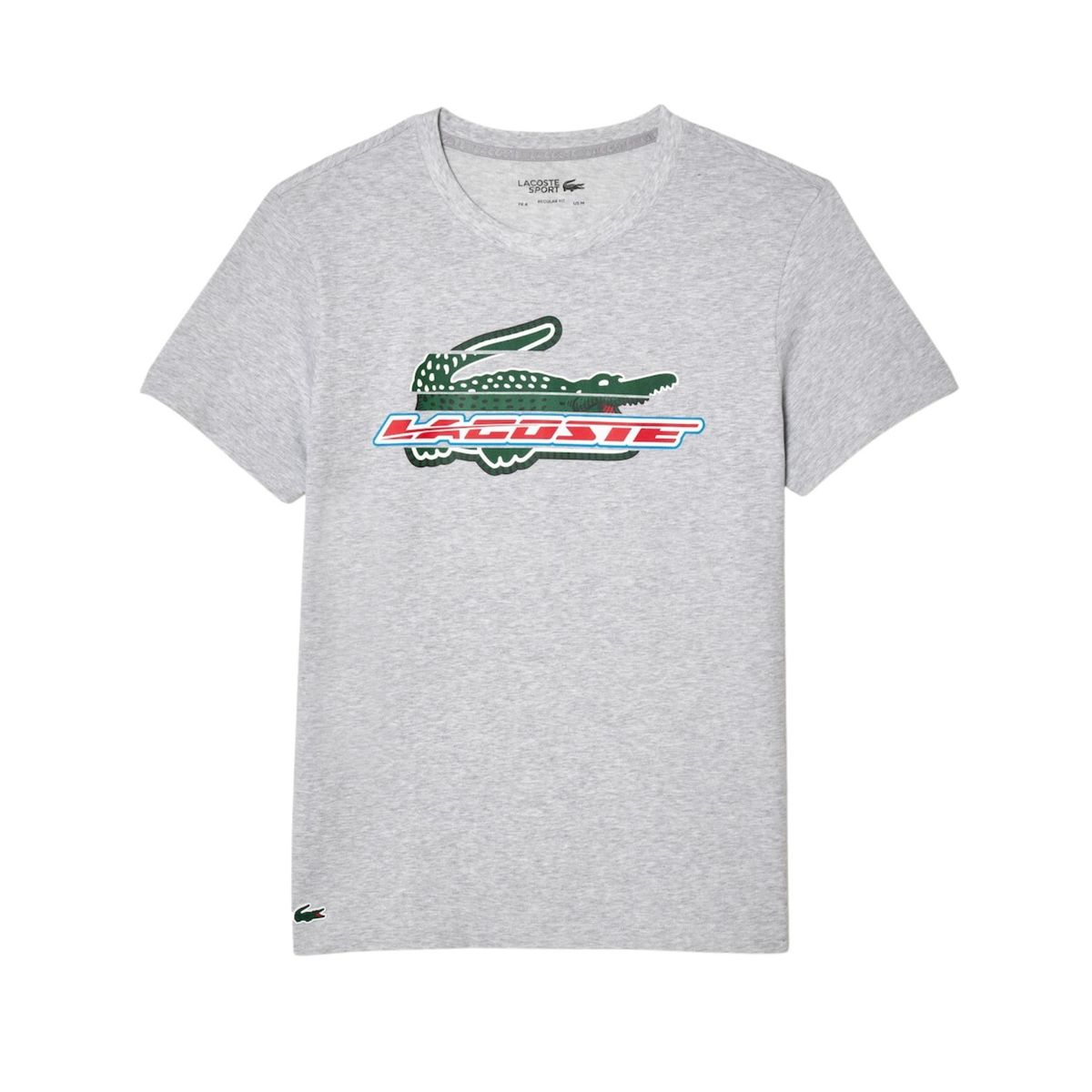 Lacoste Sport Regular Fit Organic Cotton T-shirt Grey Chine