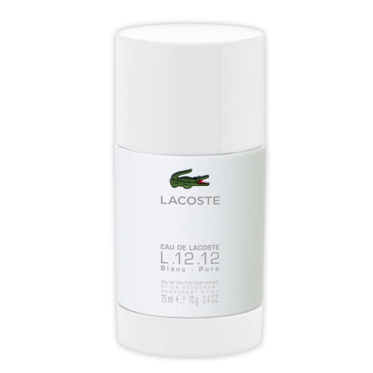 Lacoste stick deodorant pour homme eau de lacoste L.12.12 blanc 75ml