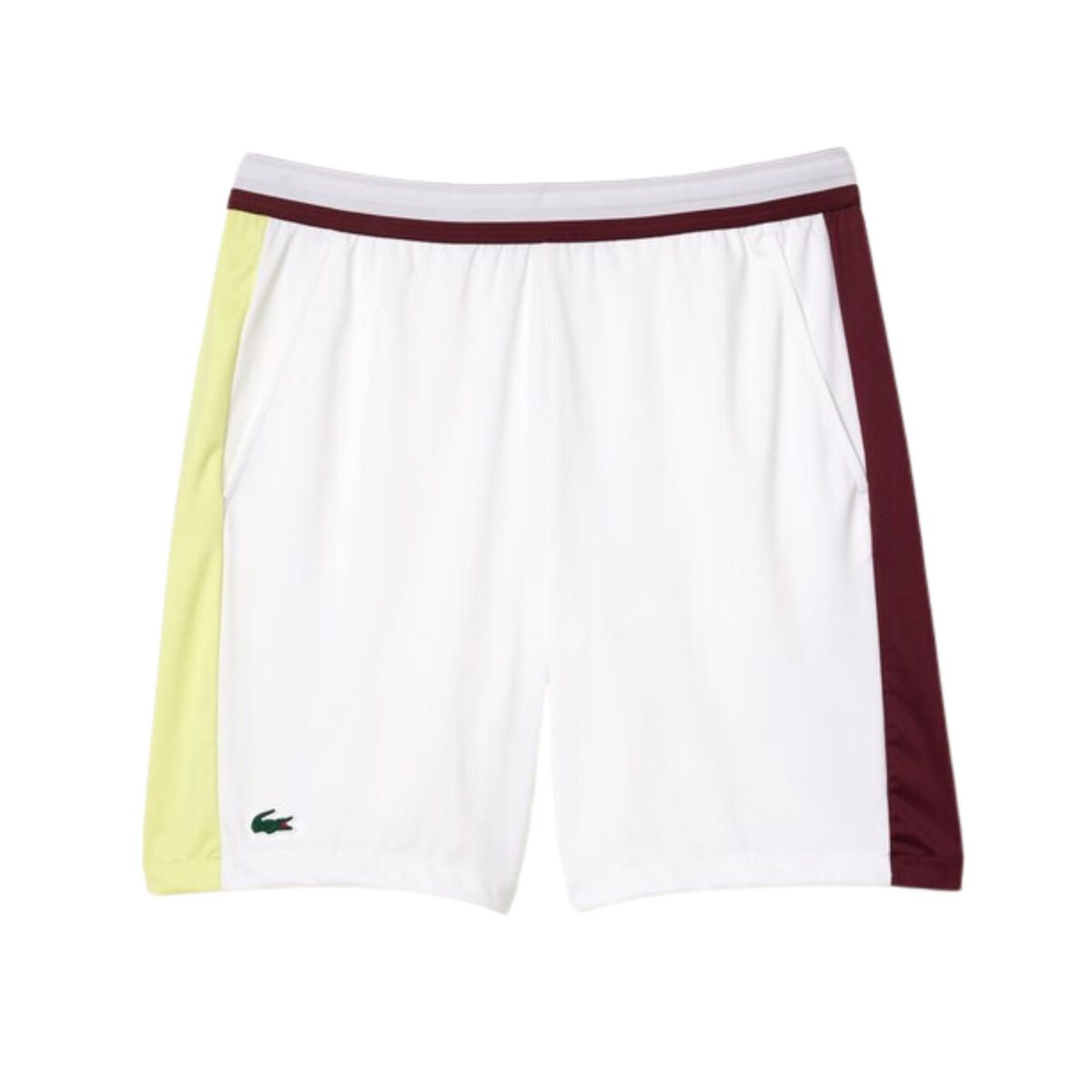 Lacoste x Daniil Medvedev Regular Fit Shorts White/Flashy Yellow/Bordeaux