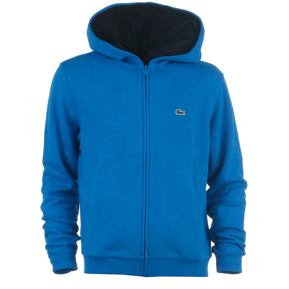 Lacoste zip hood sweat, blue - 152 - 12år