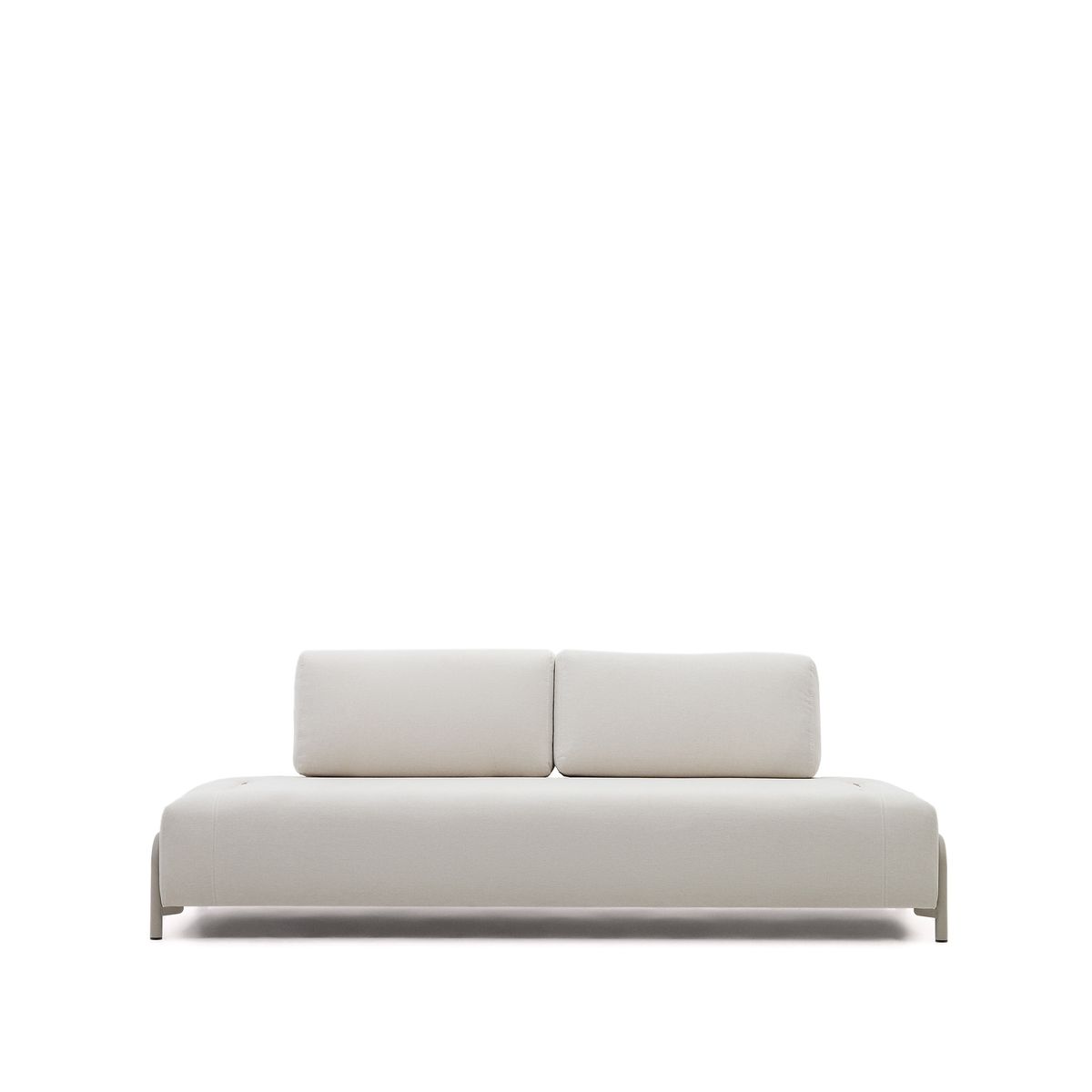 LAFORMA Compo 3 pers. sofa - beige chenille med grå metalstruktur (232cm)