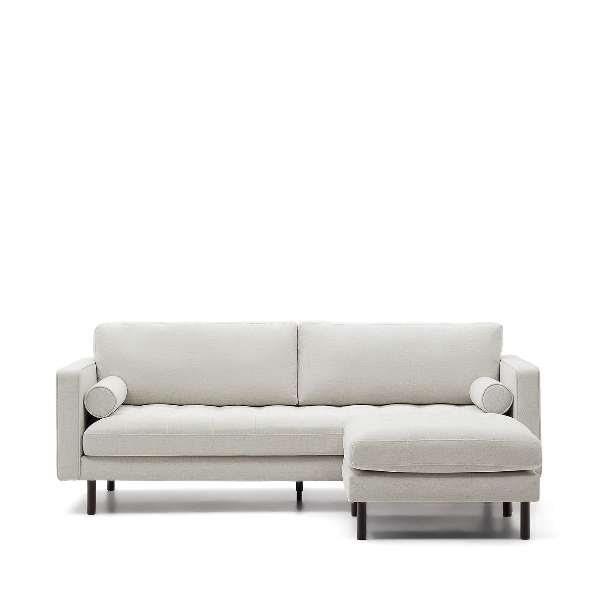 LAFORMA Debra 3 pers. sofa, m. fodstøtte - perlemor chenille og wenge-finish ben (222cm)