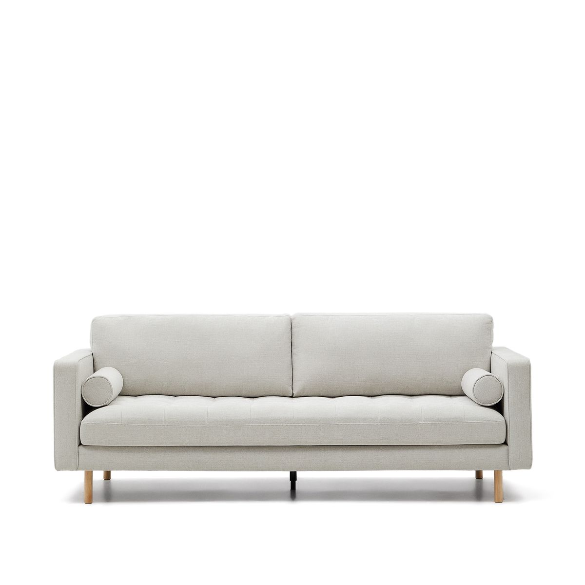 LAFORMA Debra 3 pers. sofa - perlemor chenille og naturben (222cm)