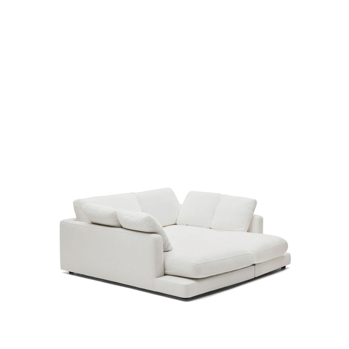 LAFORMA Gala 3 pers. sofa, m. dobbelt chaiselong - hvid stof (210cm)