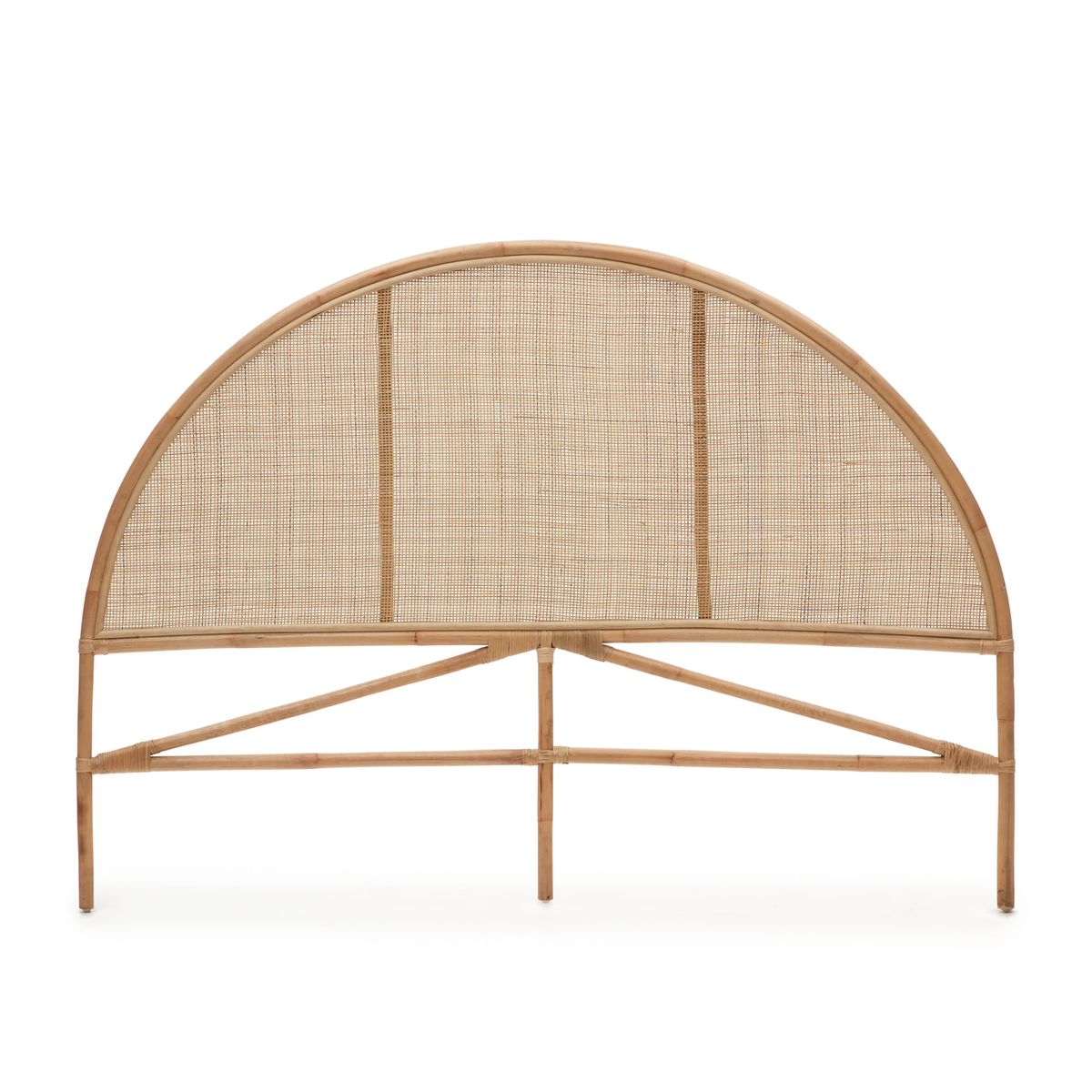 LAFORMA Quiterie sengegavl. rund - natur rattan (150/160cm)