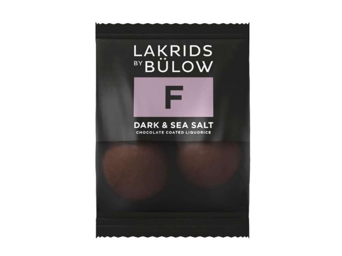 Lakrids by Bülow F | Dark & Sea Salt | Flowpack | 250 Poser