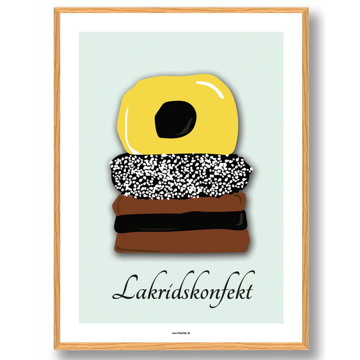 lakridskonfekt - plakat (Størrelse: L - 50x70cm (B2))