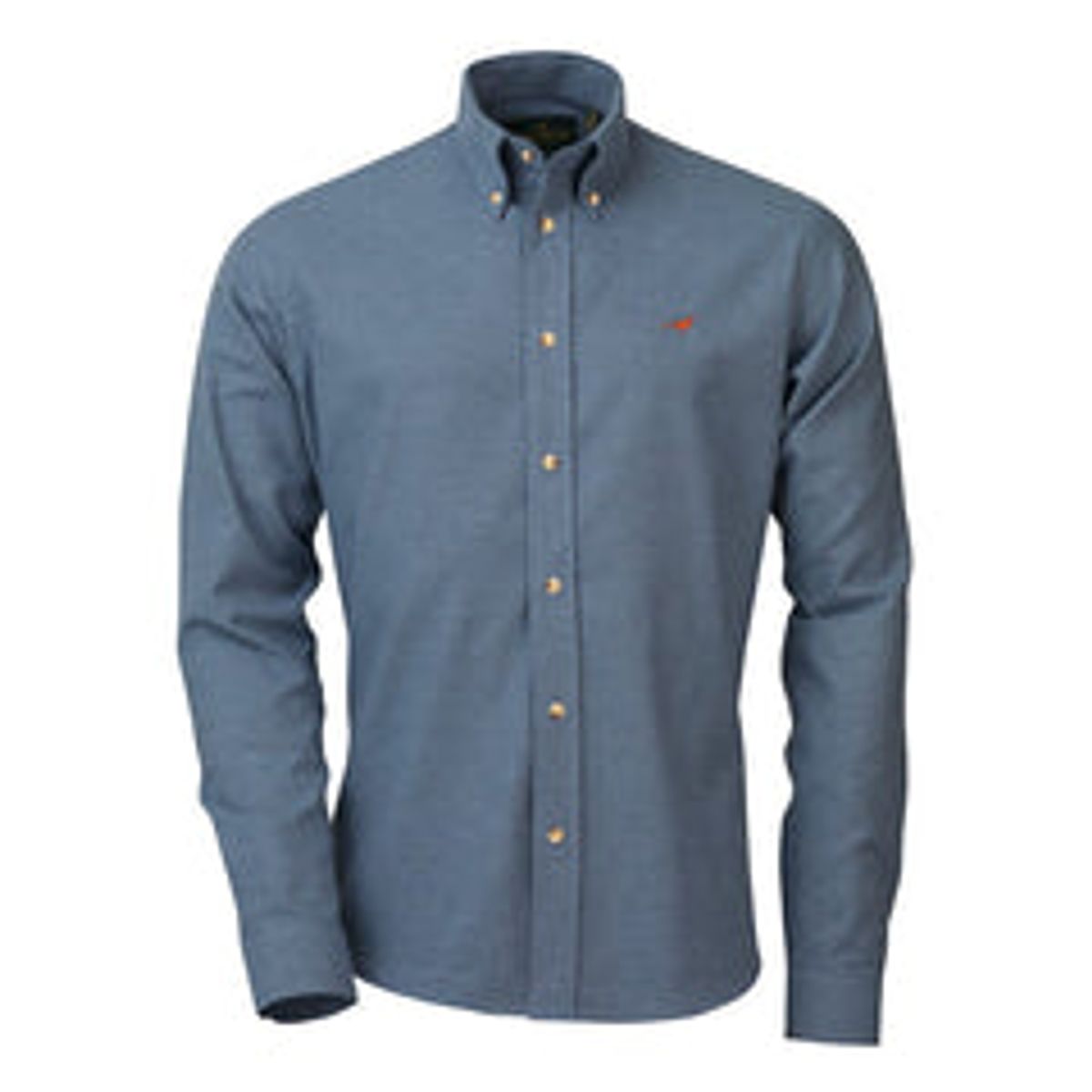 Laksen - Baldwin 100% Brushed Cotton Skjorte - Blue