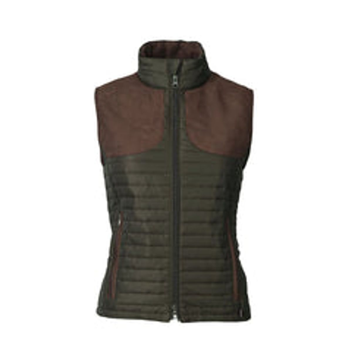 Laksen - Bristol Quiltet Dame Vest - Olive