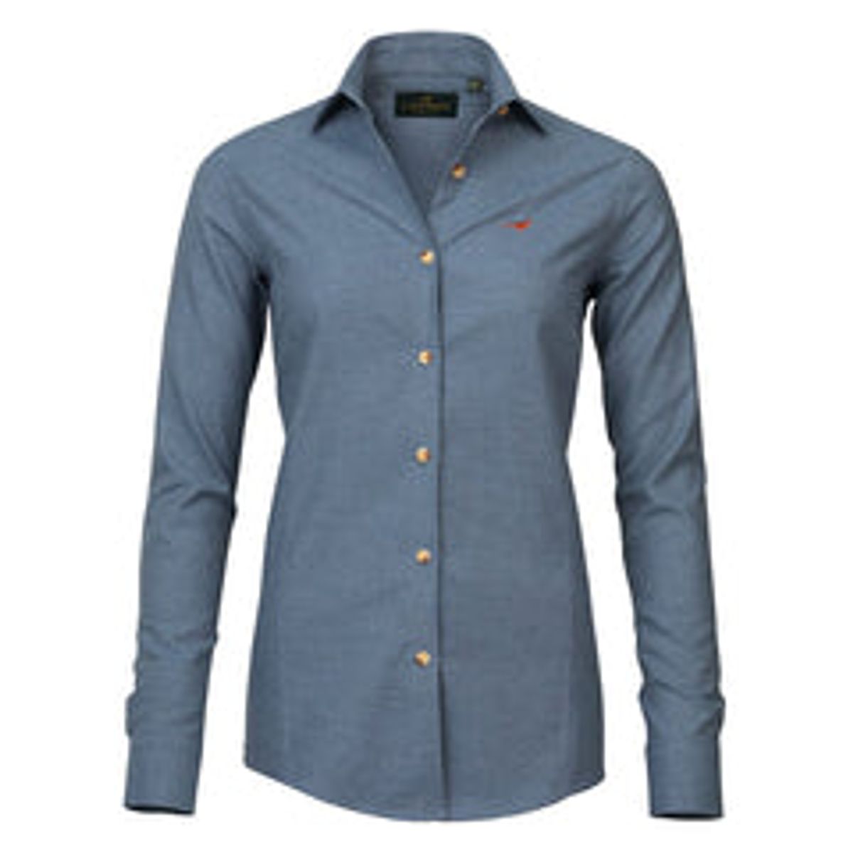 Laksen - Brittany Brushed Cotton Skjorte - Blue