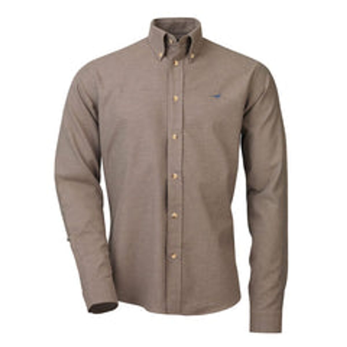 Laksen - Christopher 100% Brushed Cotton Skjorte - Camel