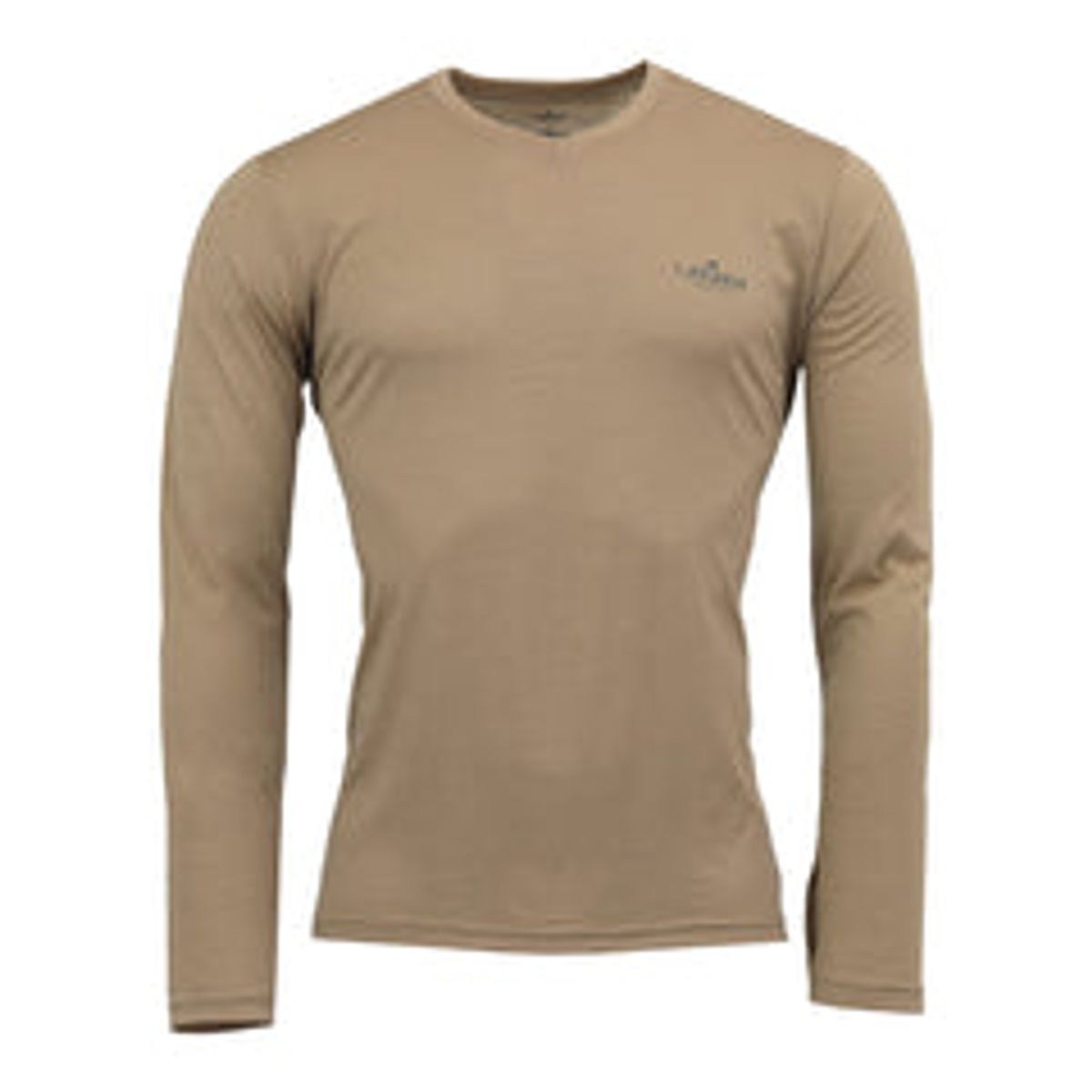 Laksen - Clisham Langærmet V-neck Tee - Sand