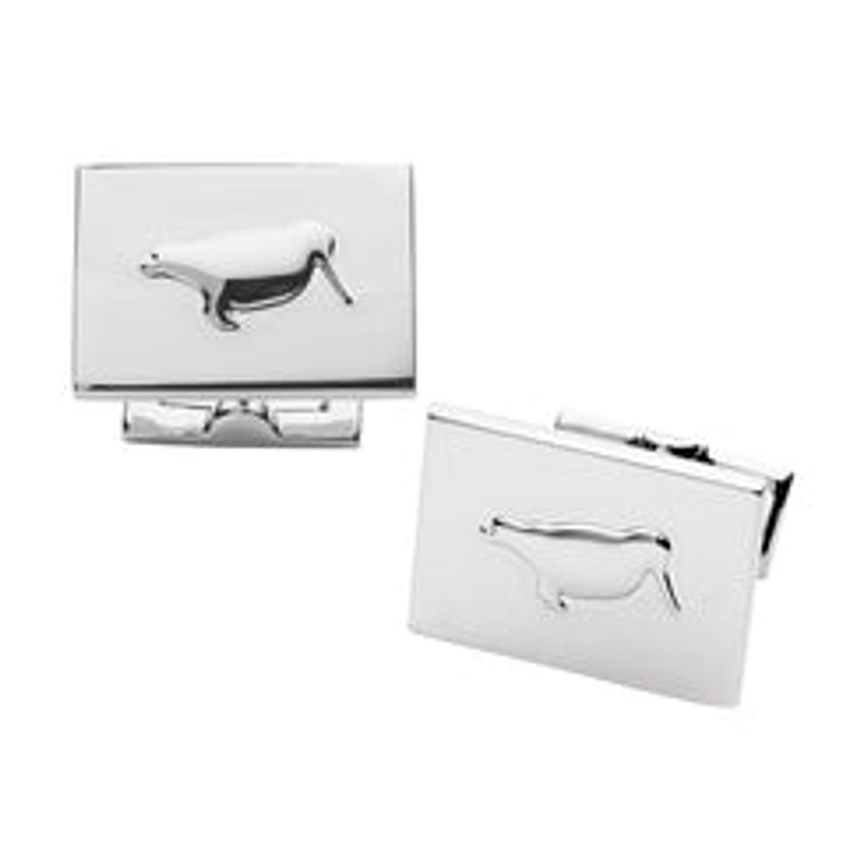 Laksen - Engraved Woodcock Cufflinks - Silver