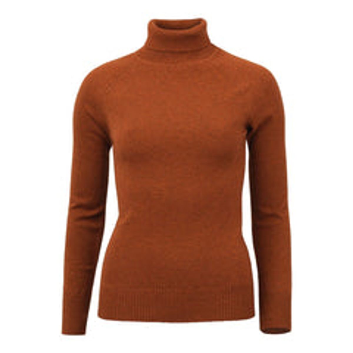 Laksen - Kit Lambswool Rollneck - Burnt Orange