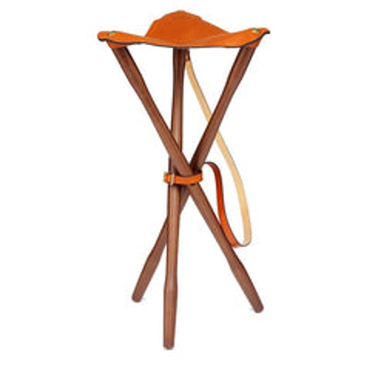 Laksen - Tripod Jagtstol i Teak & Læder - Natural Oak