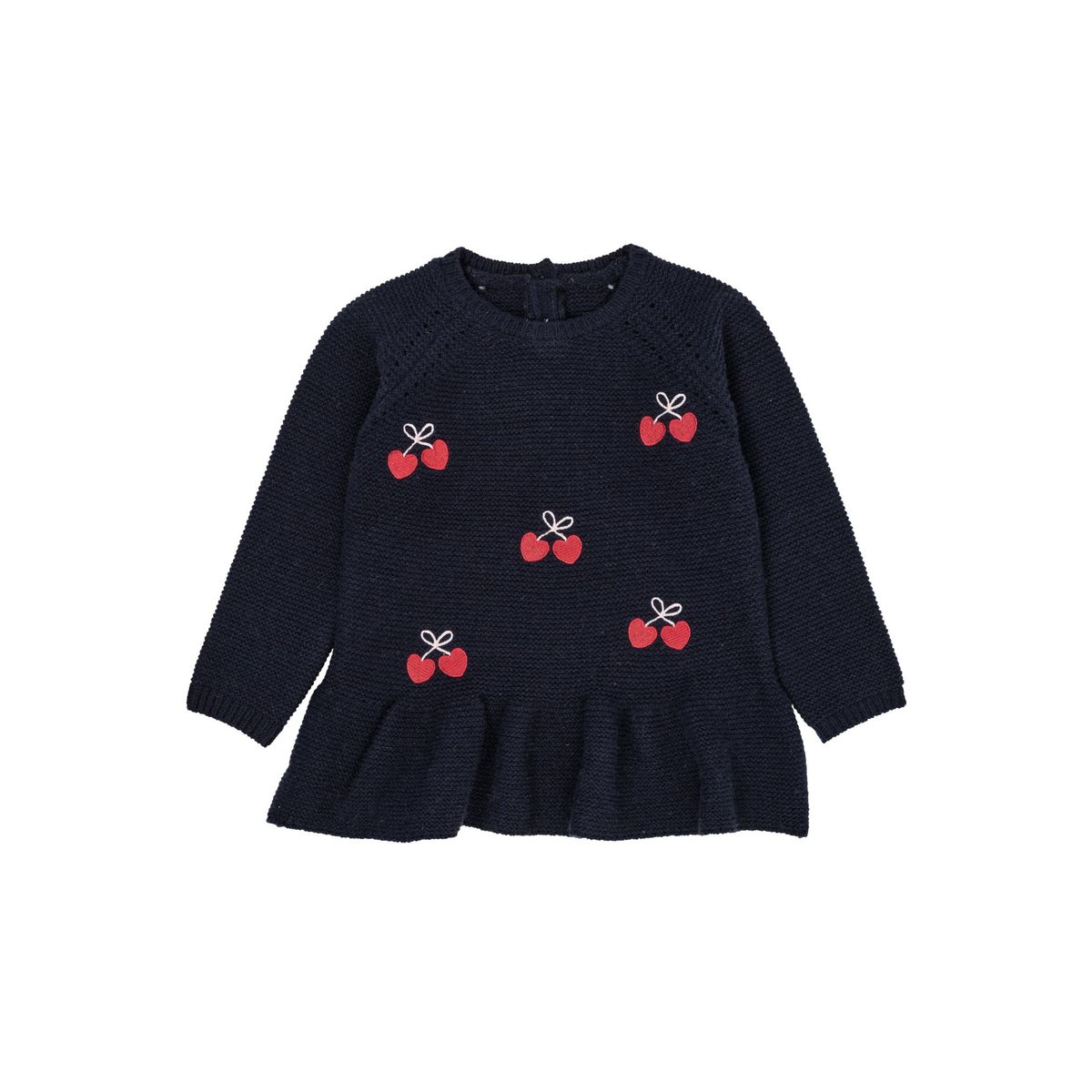 LAMMEULDS BLUSE MED FRILL OG SLØJFE - NAVY - NAVY / 104