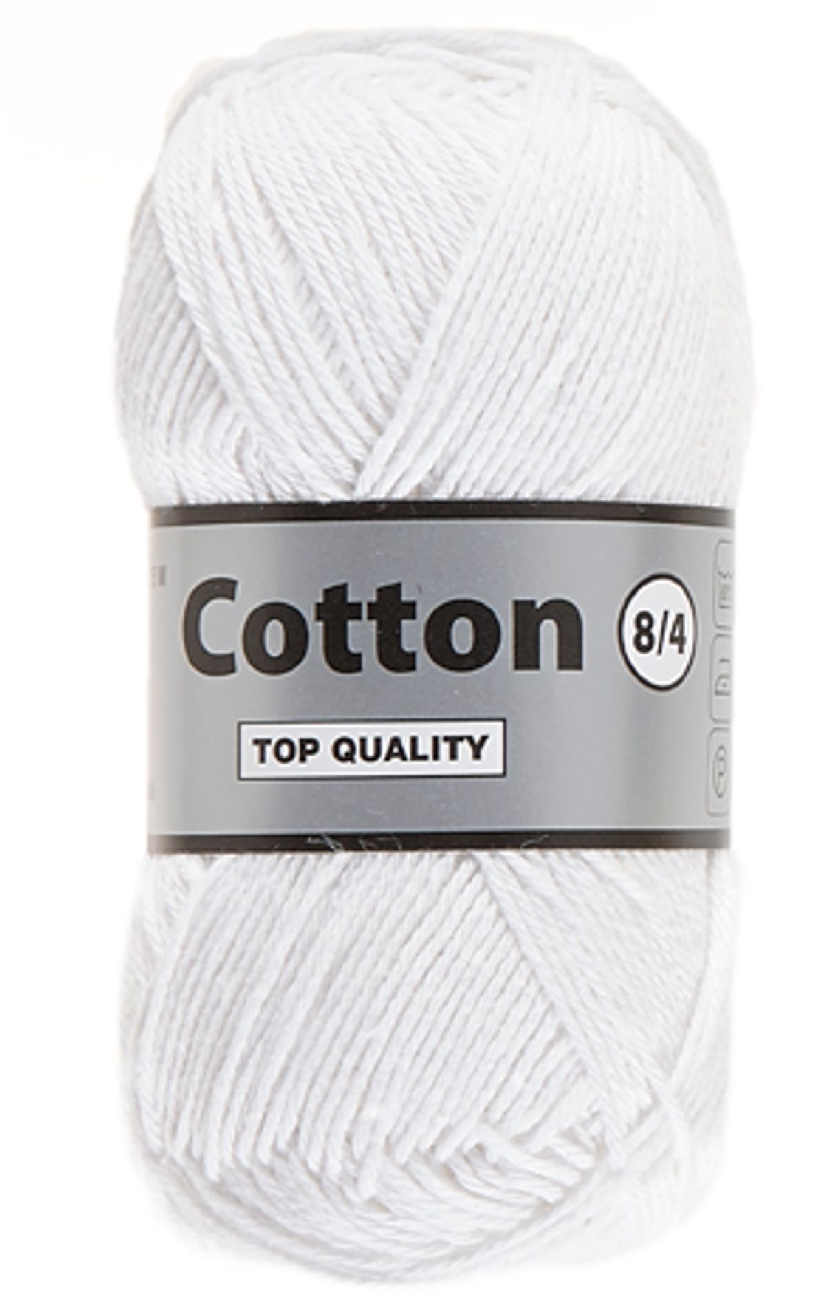 Lammy cotton 8/4, hvid, 50 g, nr. 5