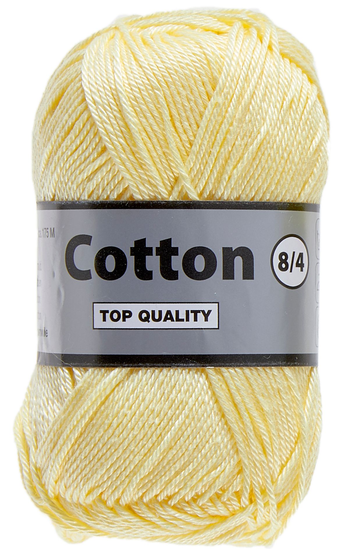 Lammy cotton 8/4, pastel gul, 50 g, nr. 843