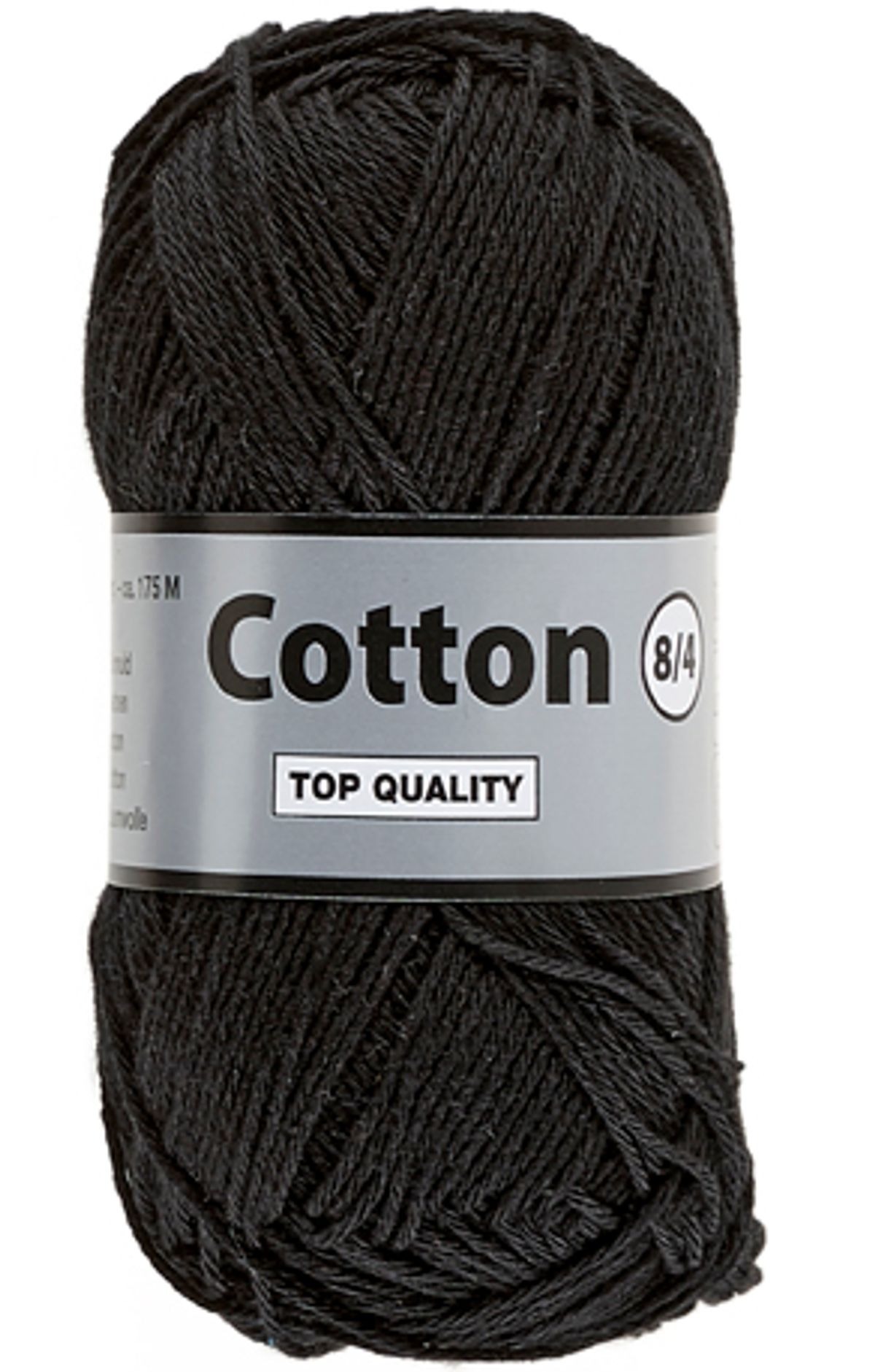 Lammy cotton 8/4, sort, 50 g, nr. 1