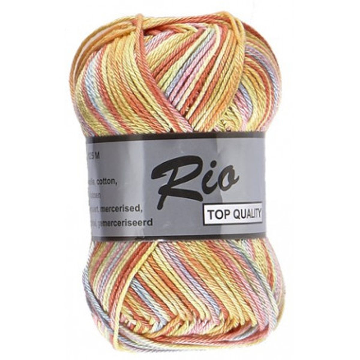 Lammy Rio Garn Print 634 Gul/Orange/Rosa 50 gram