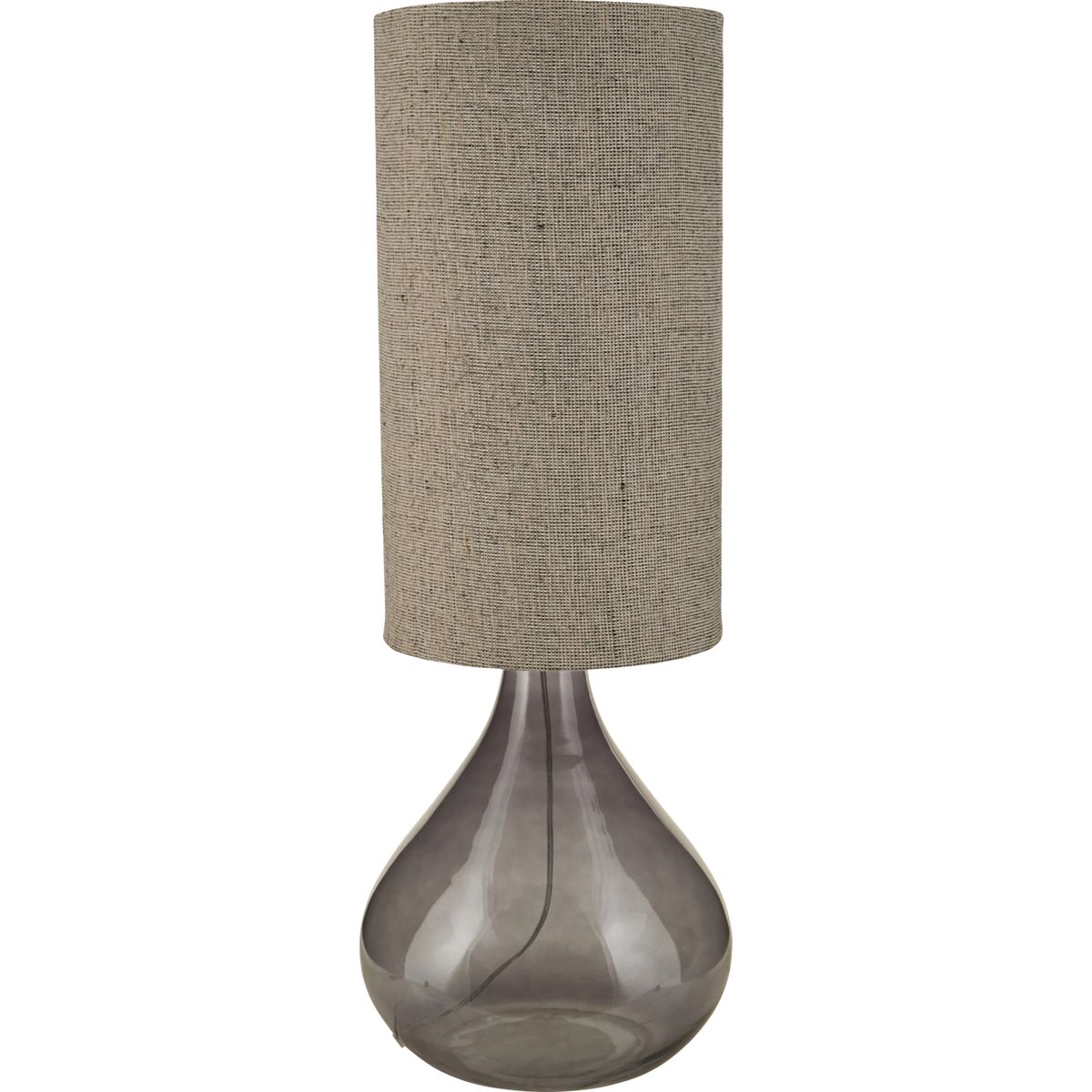 Lamp base, HDBig, Dark grey - h: 64 cm, dia: 34 cm / Mørkegrå / Glas, Metal