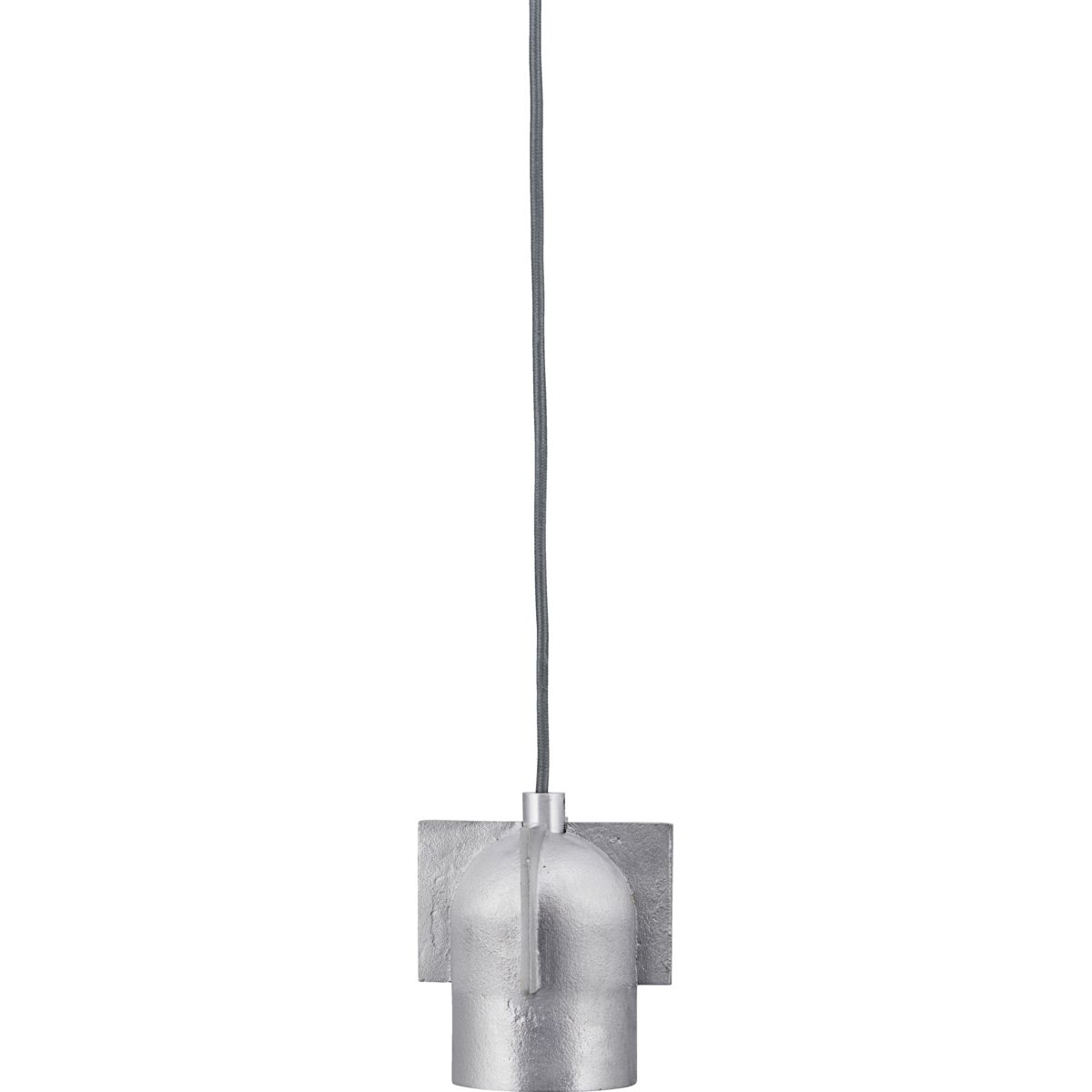 Lamp, HDAkola, Brushed silver - Brushed silver / Aluminium / h: 12.5 cm, dia: 9 cm