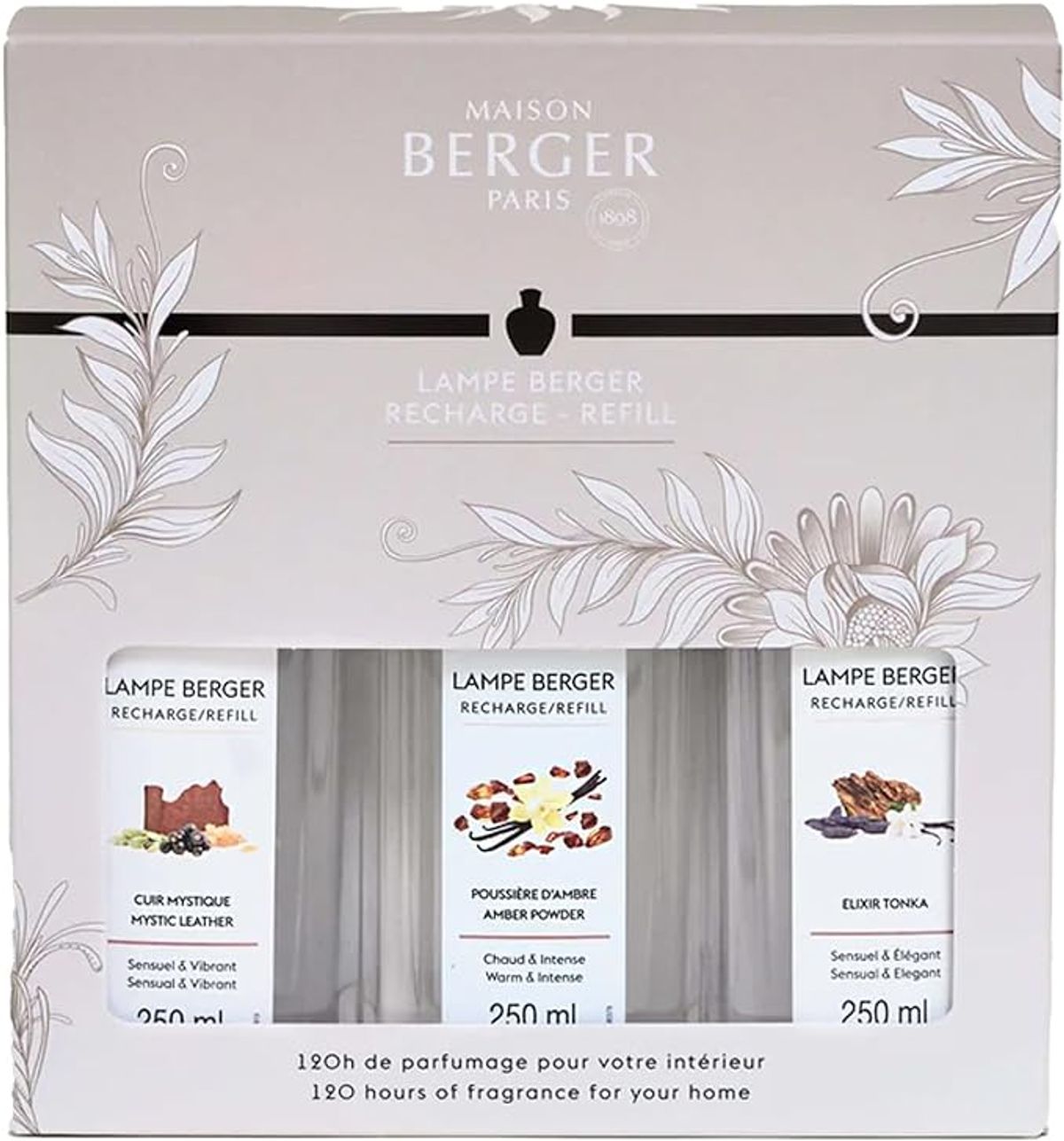 LAMPE BERGER DUFTLAMPE REFILL TRIO GAVEÆSKE M. 3 X 250 ML - MAISON BERGER PARIS - Duftlampe, luftrenser & Air Purifyer Refill - Maison Berger Paris - StudioBuus