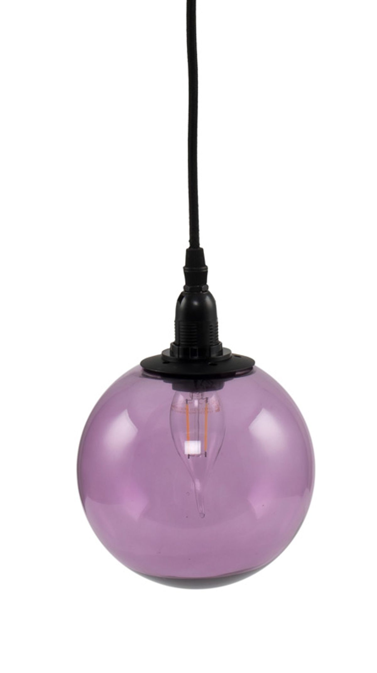 Lampe - Glaspendel - Lilla