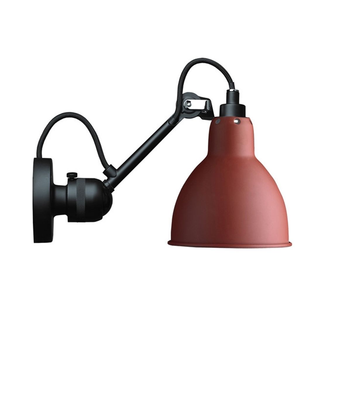 Lampe Gras No 304 Væglampe, sort/rød