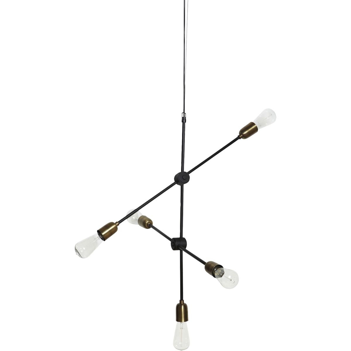 Lampe, HDMolecular, Sort;Messing - Black/Brass / Iron , Brass / l: 78 cm, w: 68 cm