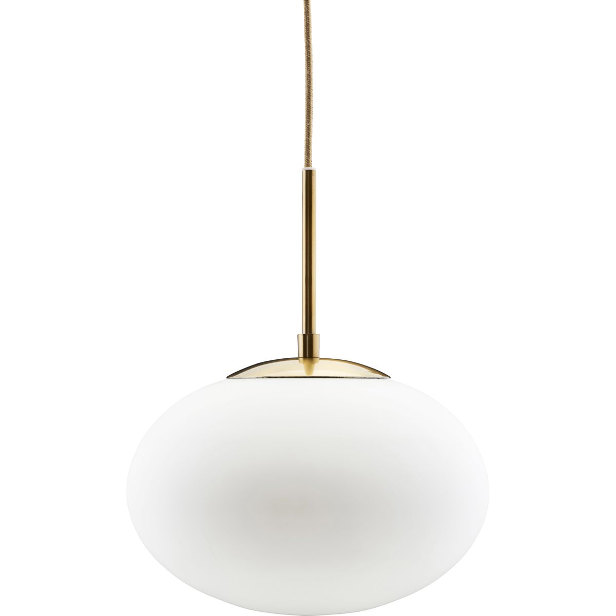 Lampe, HDOpal, Hvid - White / Glass , Metal / h: 35 cm, dia: 30 cm