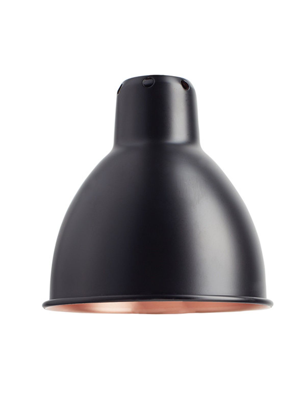 Lampeskærme fra Lampe Gras (Sort/kobber inderside, Round shade/skærm - Large - Ø170mm)