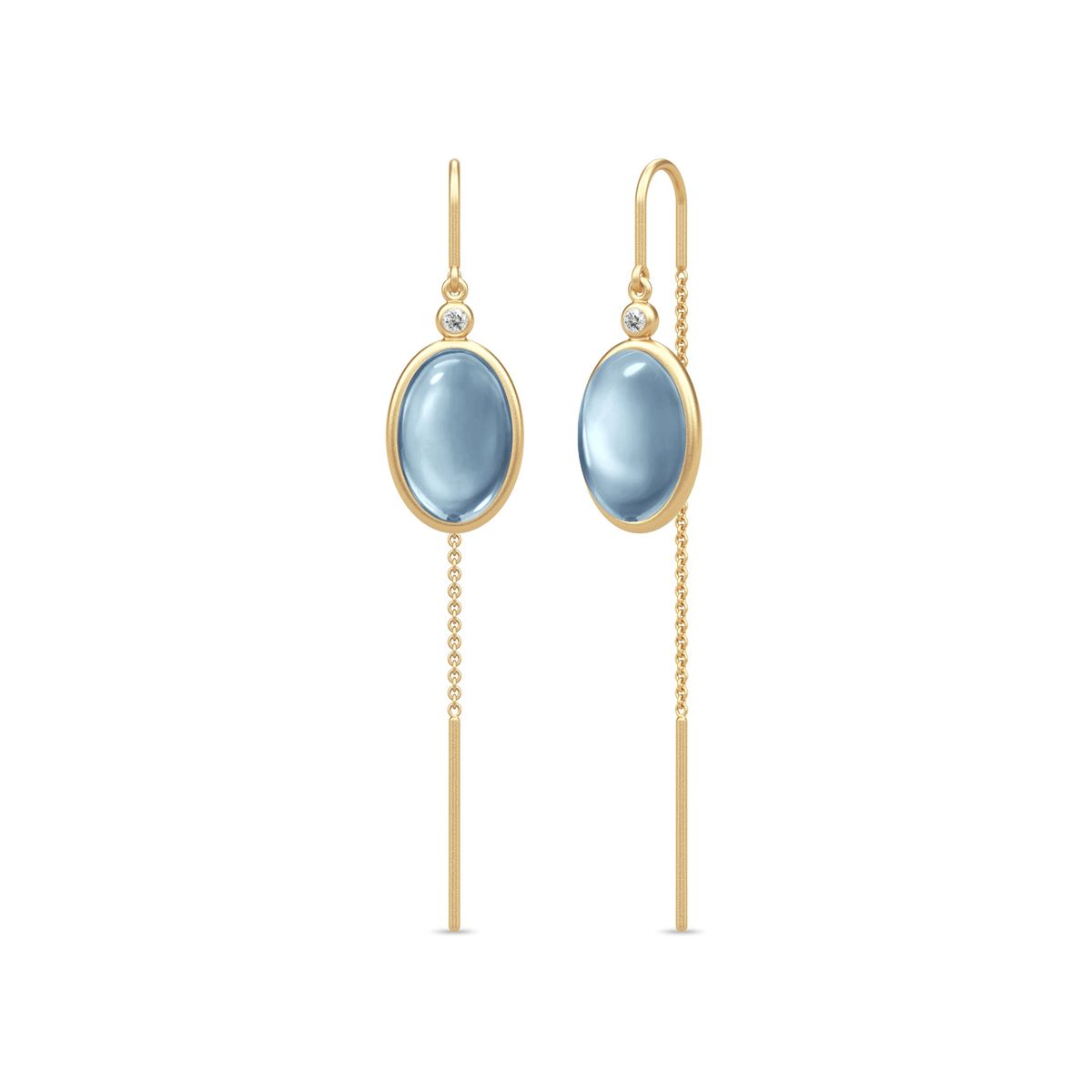 Lana Chain Earrings Blue Spinel