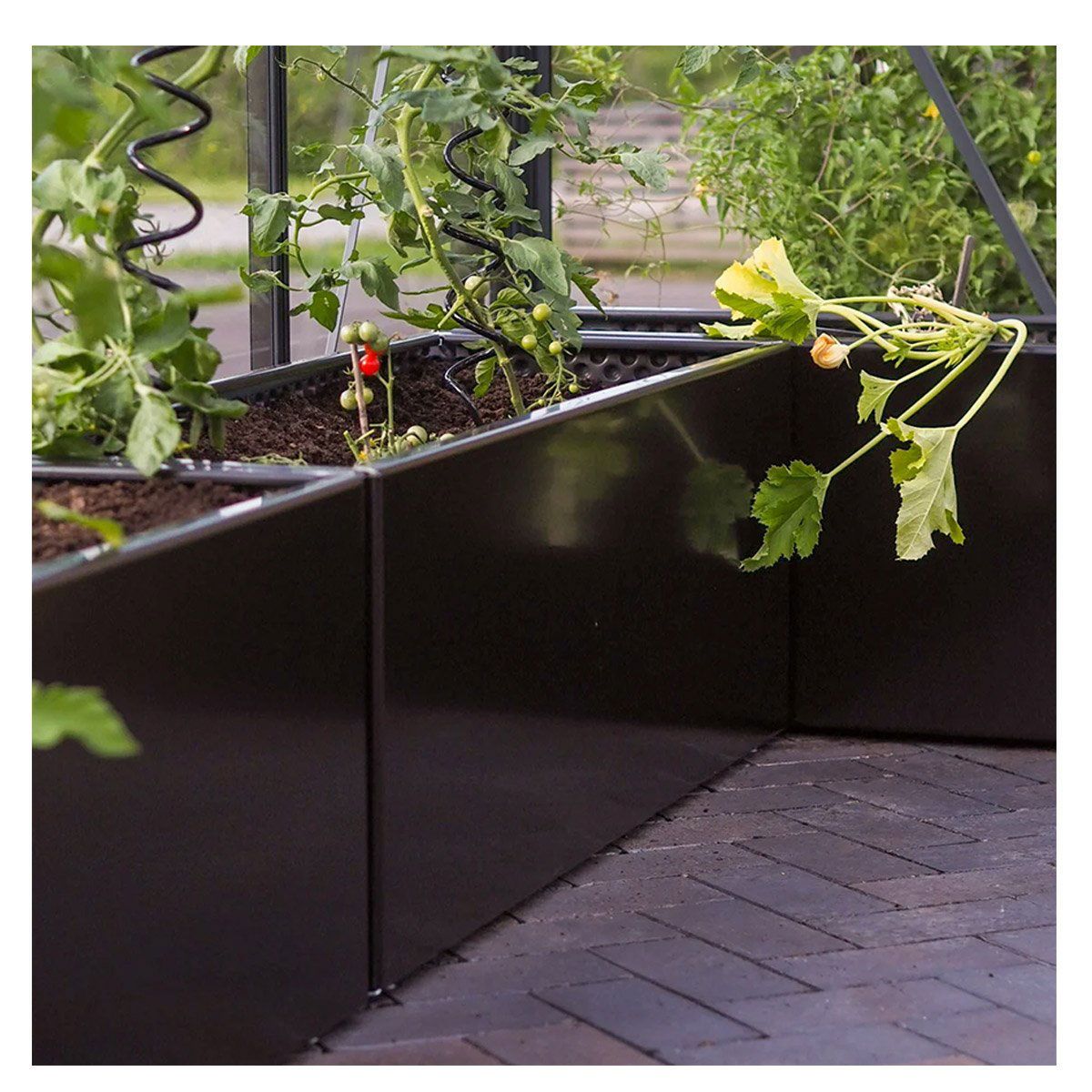 Land Black Sort plantekasse, aflang - 40 x 120 x 80 cm Stablet