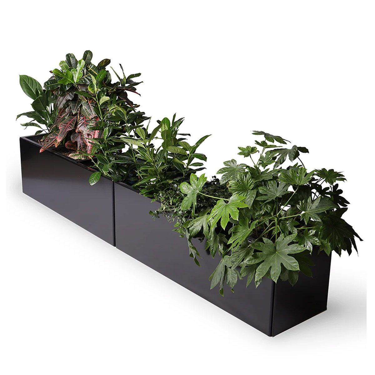 Land Black Sort plantekasse, ekstra lang (stablet) - 60 x 240 x 80 cm