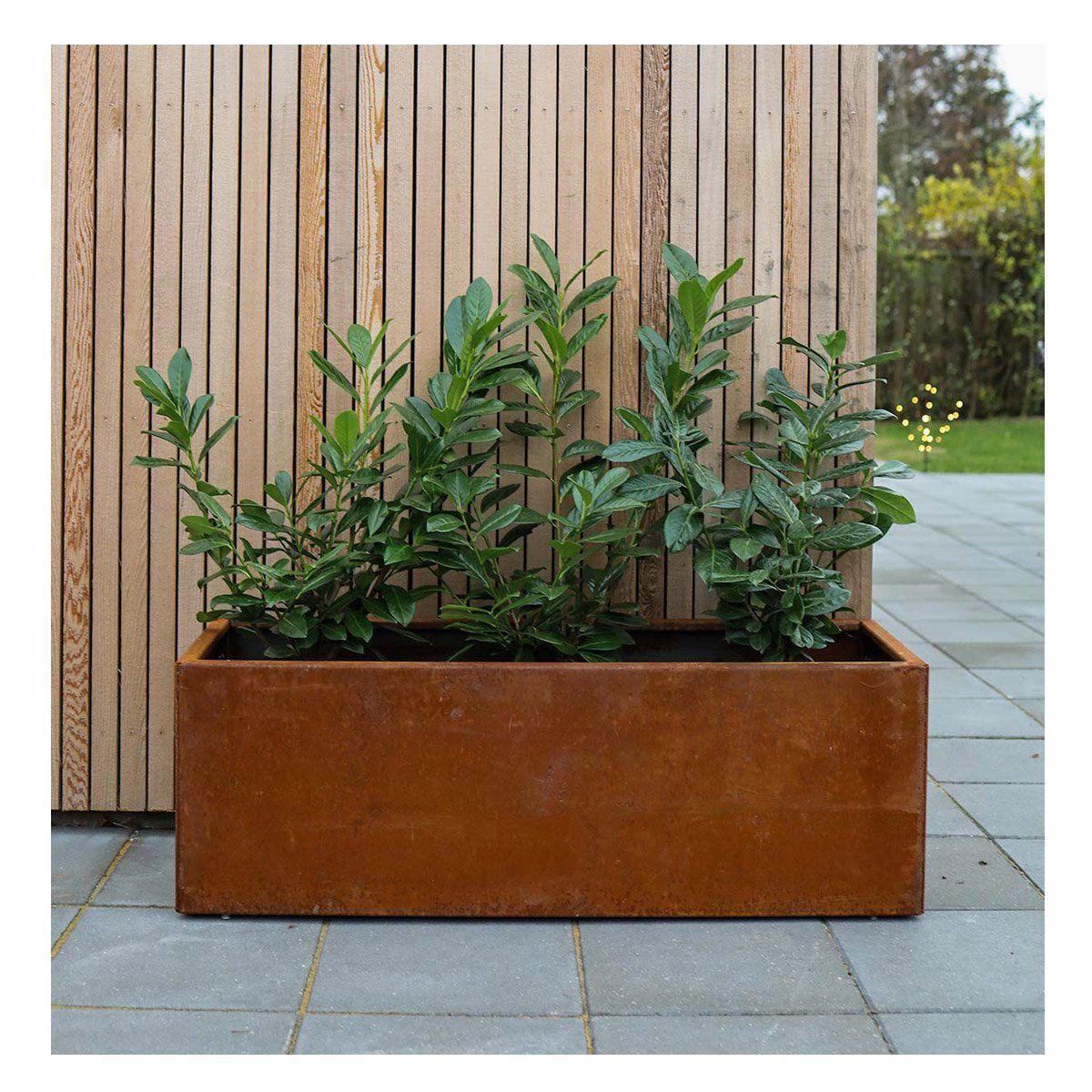 Land Modern Aflang plantekasse i Corten - 40 x 60 x 40 cm høj