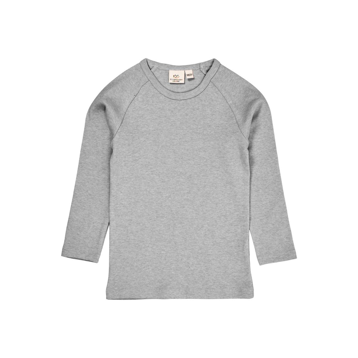 LANGÆRMET T-SHIRT I MELANGE - GREY MELANGE - GREY MELANGE / 122