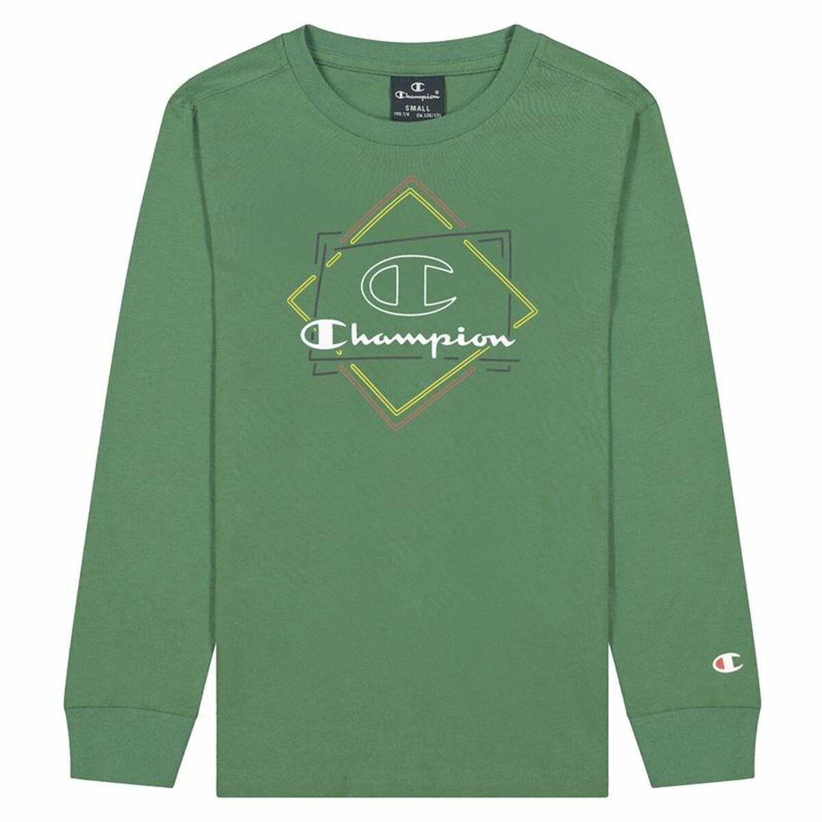 Langærmet T-shirt til Børn Champion Athletic Crewneck Grøn 5-6 år