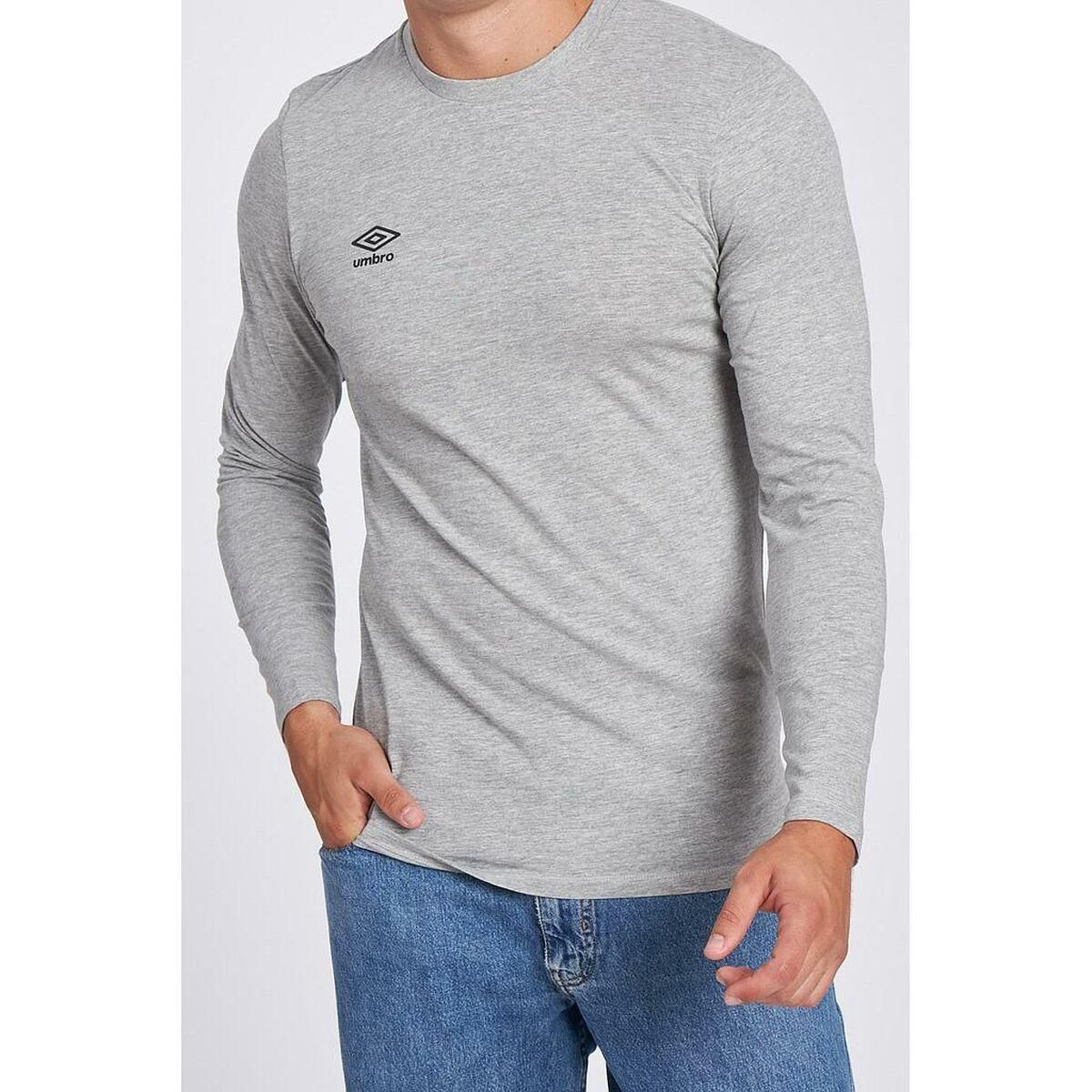 Langærmet T-shirt til Mænd Umbro SMALL LOGO LS TEE 65775U B43 Grå L