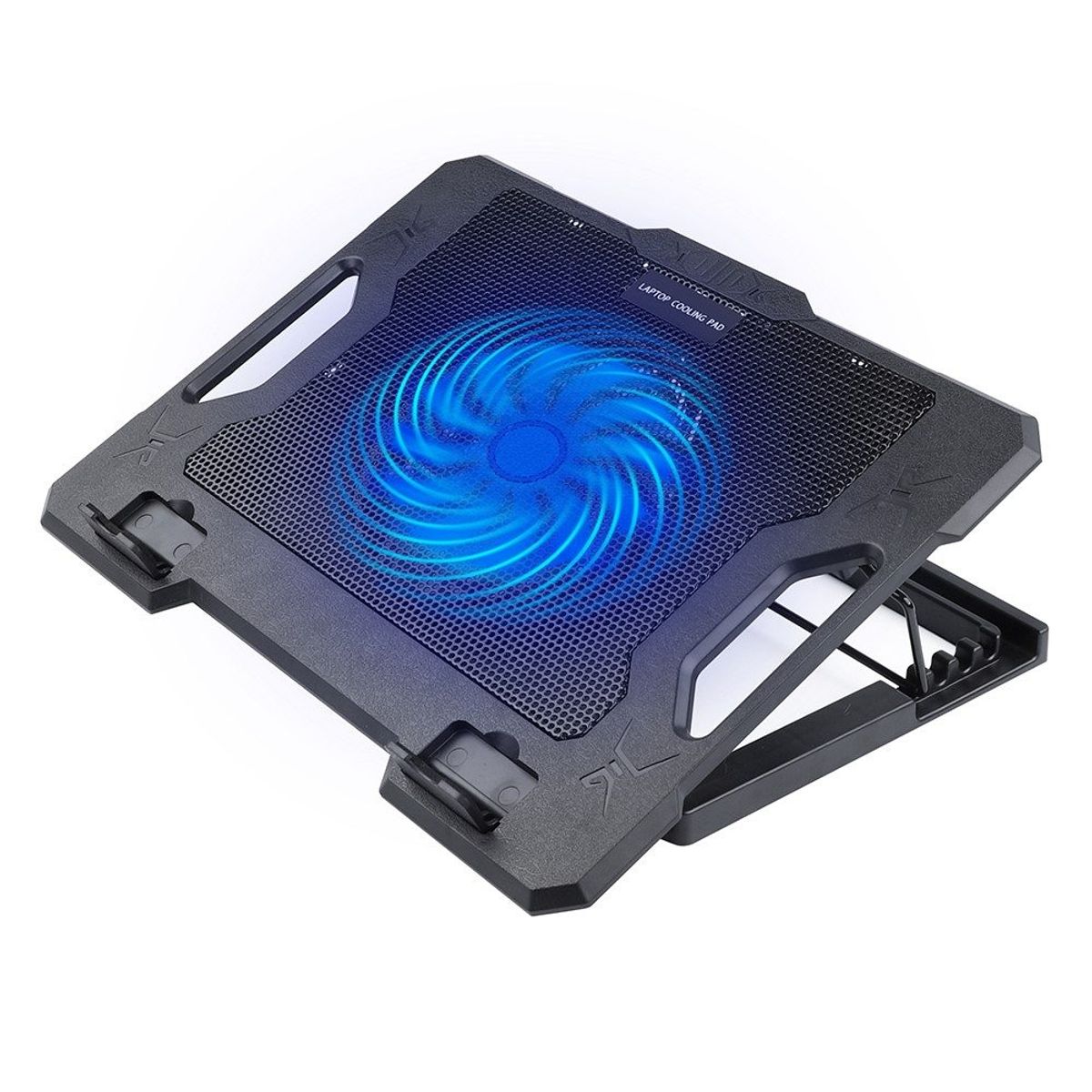 Laptop / MacBook justerbar holder - 37.0*27.5 cm - Med blå LED cooling fan