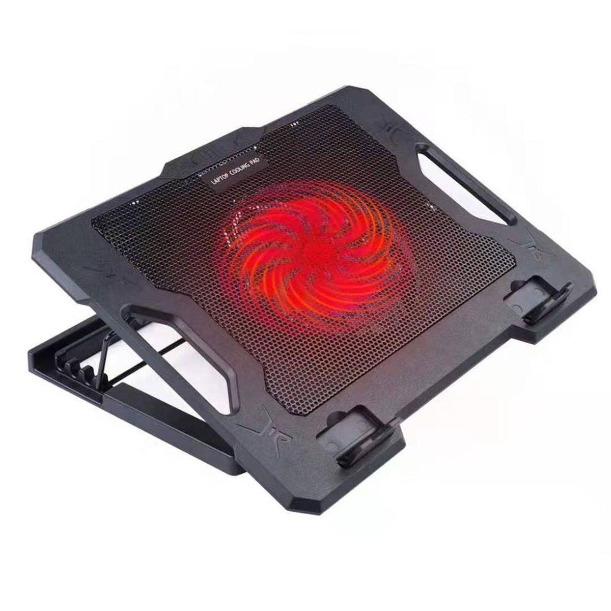 Laptop / MacBook justerbar holder - 37.0*27.5 cm - Med rød LED cooling fan