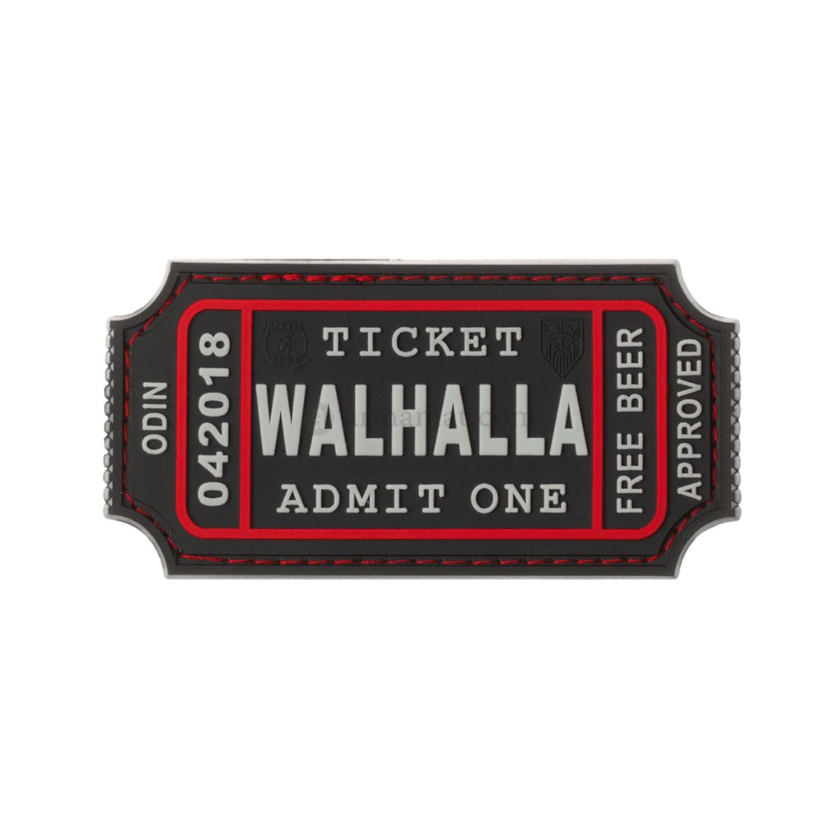 Large Walhalla Ticket Rubber Patch - JTG